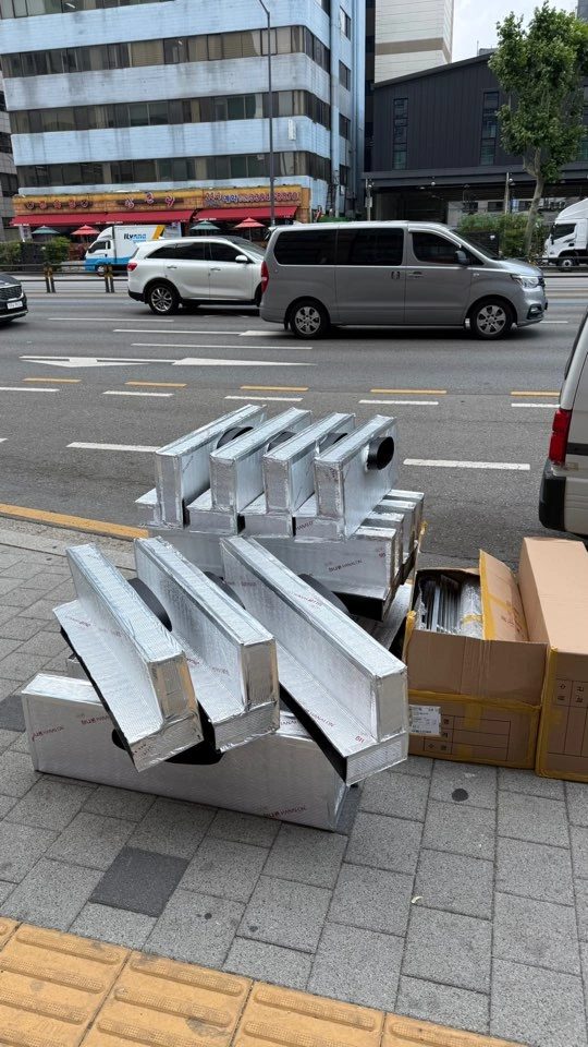 시청 공장 플렉시블덕트시공 현장 사진